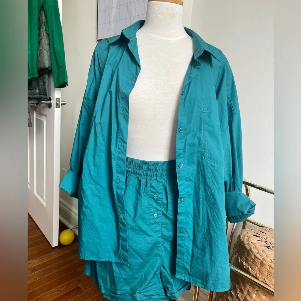 Matching Poplin Short Set - Picture 5 of 5